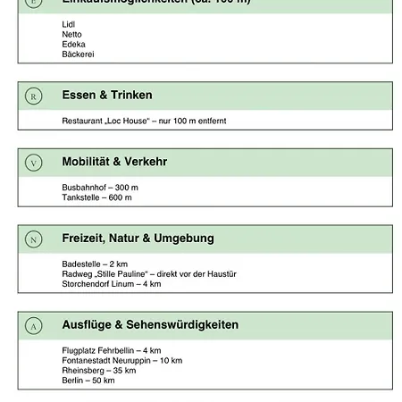 Am Radweg Stille Pauline In * Fehrbellin